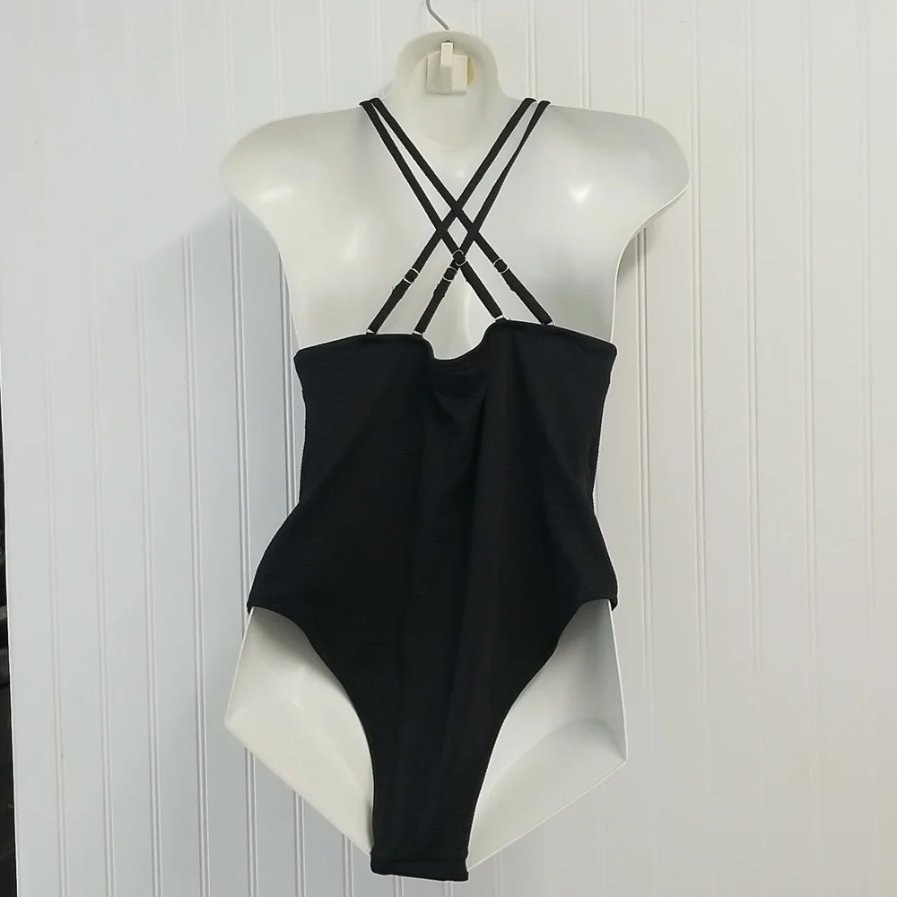 Live Life On The Beach One Piece Swimsuit Black